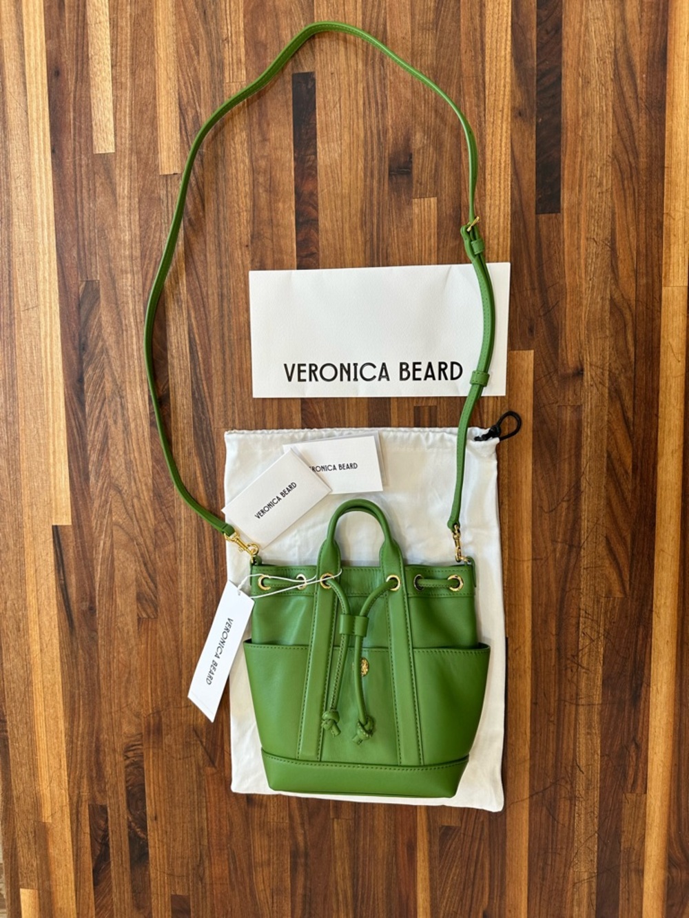 NWT - Veronica Beard - Mini Goody Bag - in Lemon Grass Green - Picture 5 of 15